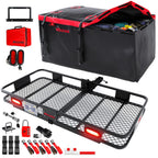 70"x30"x6" XL Hitch Carrier + Rear Lights & 40 Cu Ft Cargo Bag