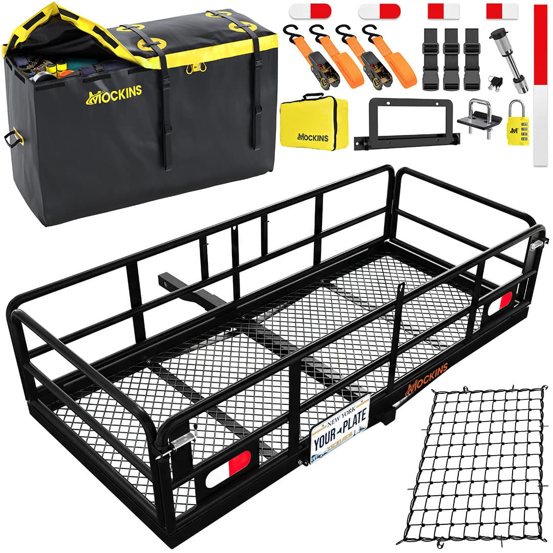 60"x24"x14" High Rail Hitch Carrier & 30 Cu Ft Cargo Bag