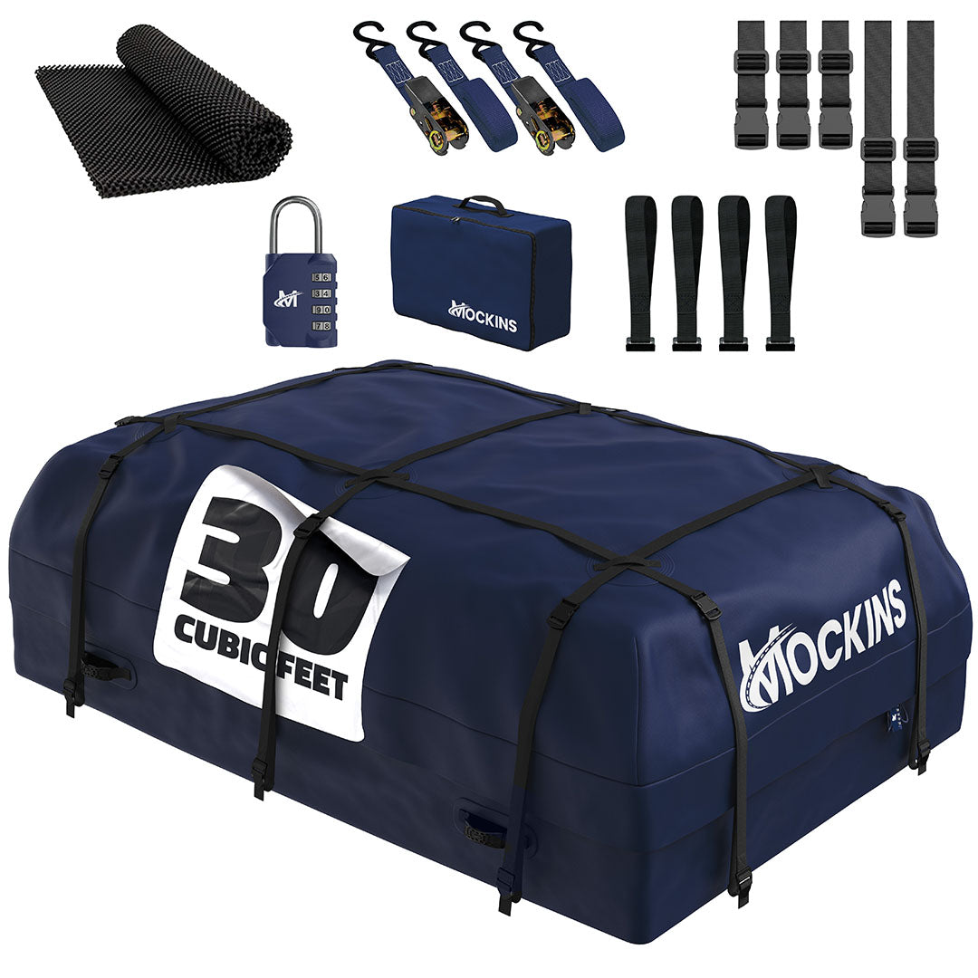 30 Cu Ft. Navy Blue Waterproof Roof Cargo Bag 60"x43"x20"