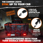 70"x30"x6" XL Hitch Carrier + Rear Lights & 40 Cu Ft Cargo Bag