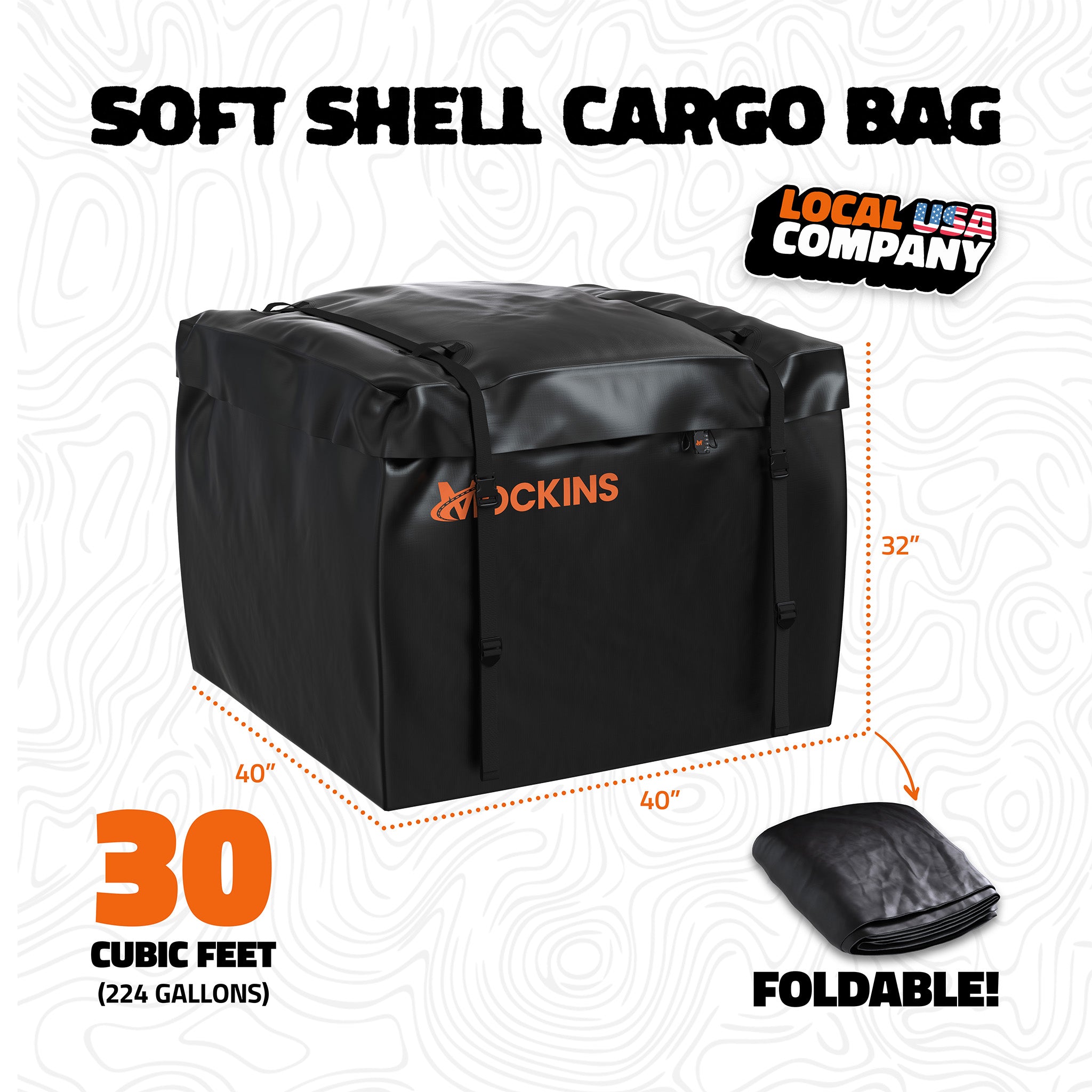 30 Cu Ft Square Cargo Bag 40"x40"x32"