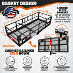 60"x24"x14" High Rail Hitch Carrier & 30 Cu Ft Cargo Bag
