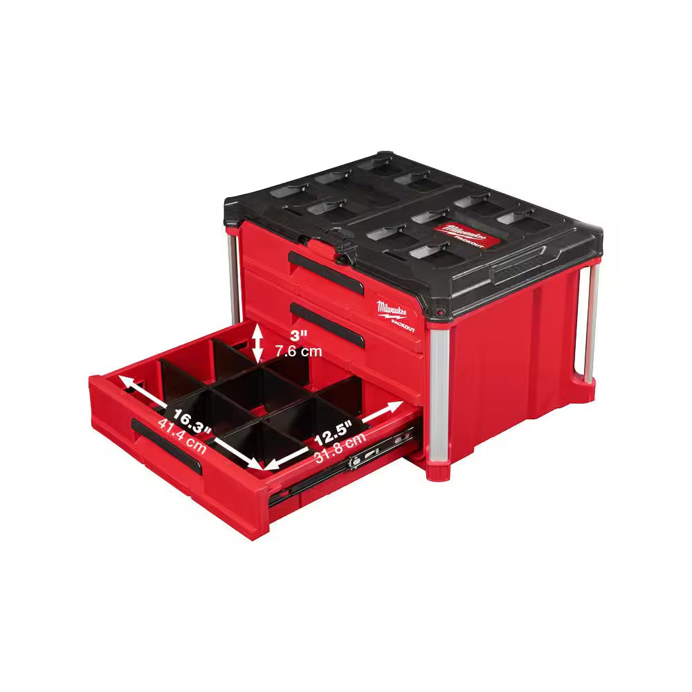 PACKOUT 22 In. 3-Drawer and Deep Organizer