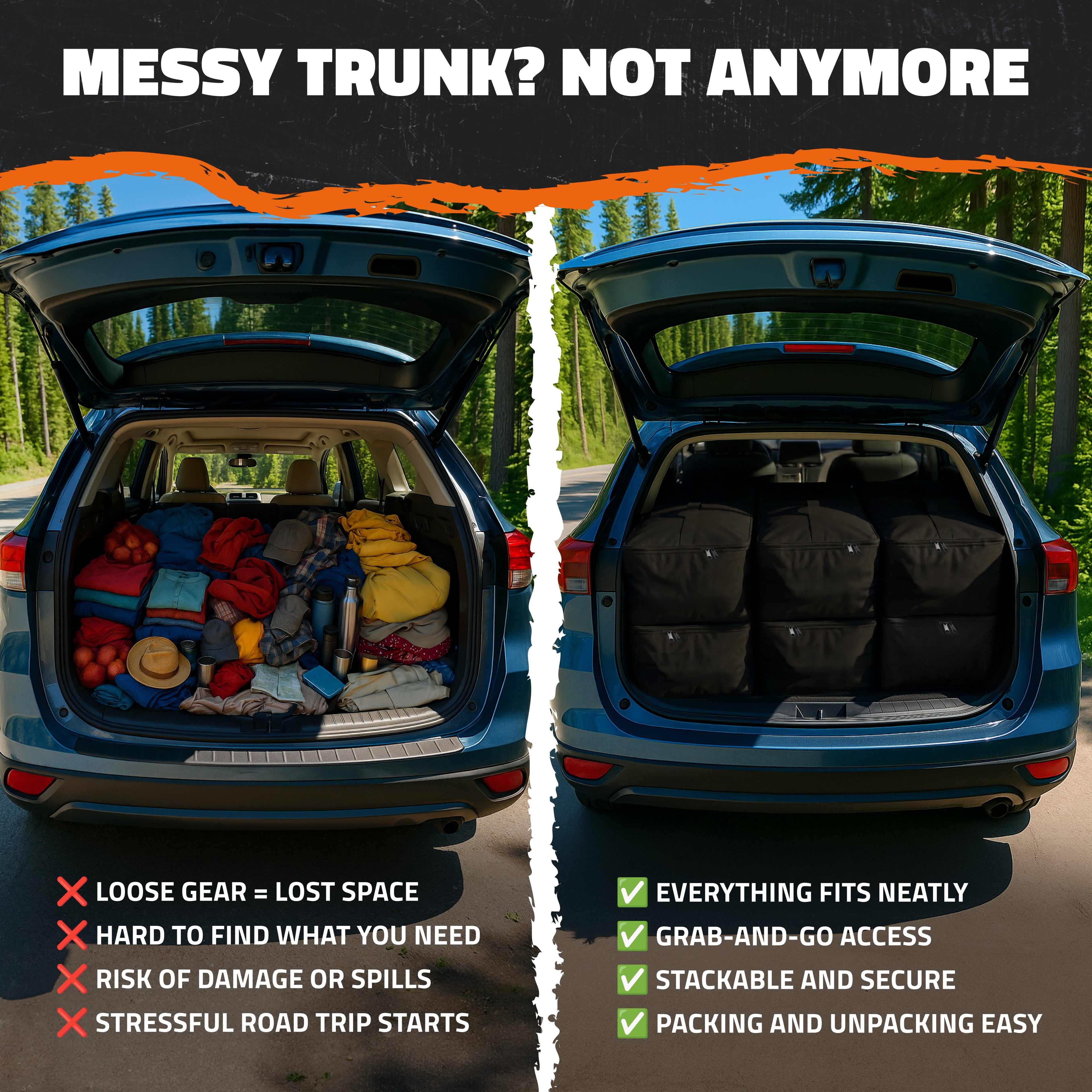 29"x23"x12" Cargo Bag Packing Cubes - Set of 6