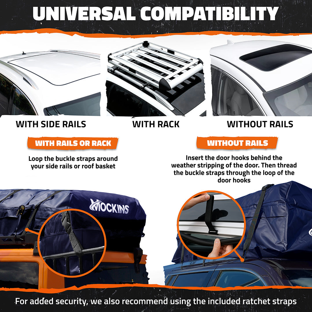 30 Cu Ft. Navy Blue Waterproof Roof Cargo Bag 60"x43"x20"