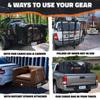 40"x40"x6" Square Hitch Carrier & 30 Cu Ft Square Cargo Bag
