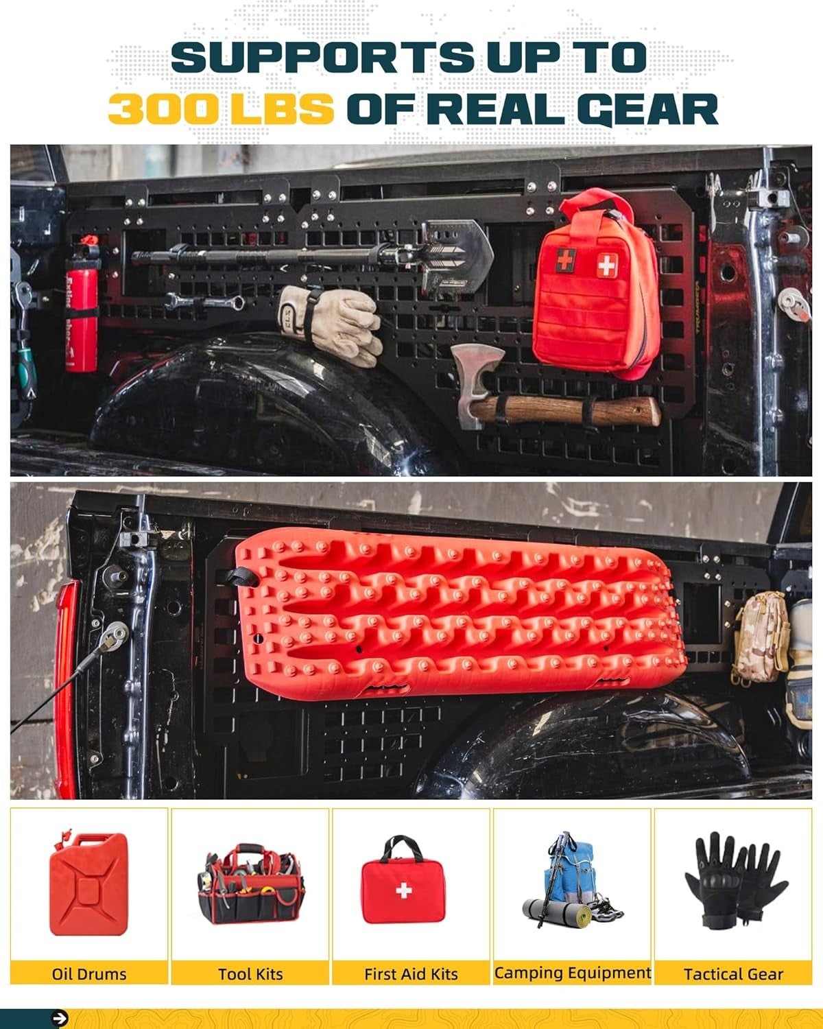 Front & Side Bed MOLLE Panel for Jeep Gladiator/ Ford Maverick/ Chevy Silverado