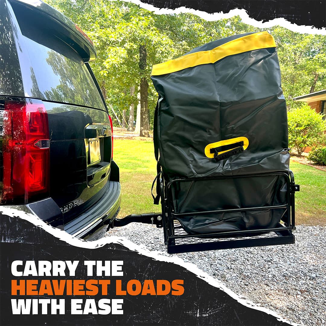 60"x24"x14" High Rail Hitch Carrier & 30 Cu Ft Cargo Bag