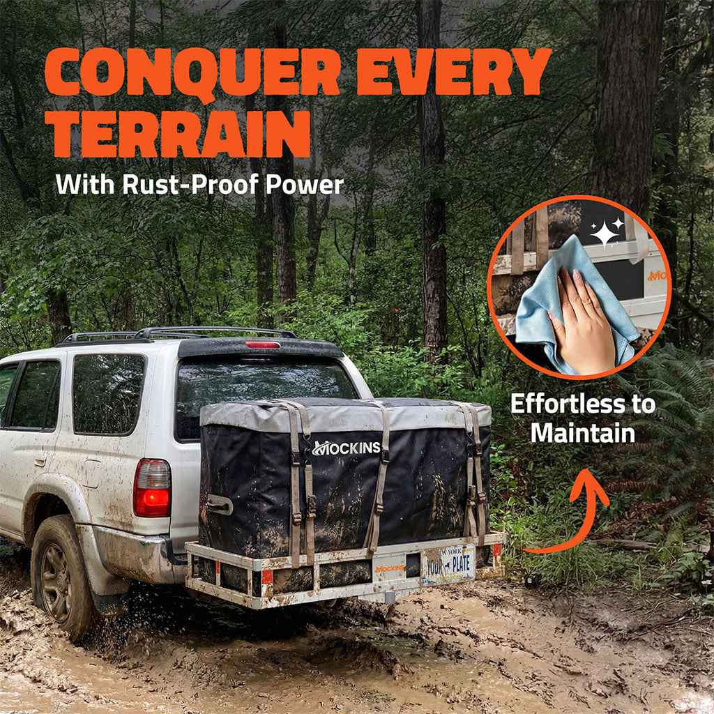 49"x22"x7" Aluminum Hitch Carrier & 20 Cu Ft Cargo Bag