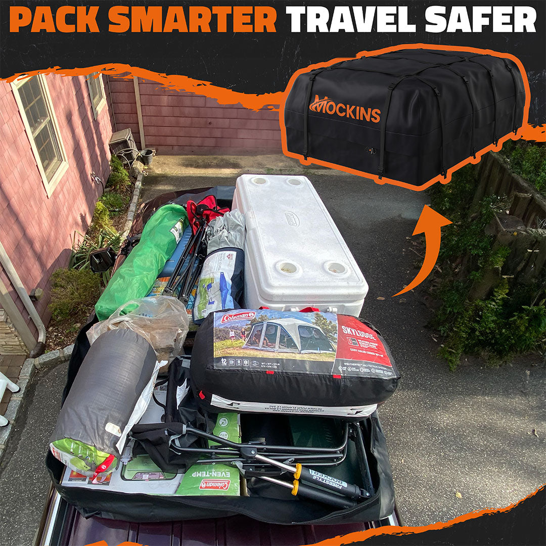 35 Cu Ft. Black Waterproof Roof Cargo Bag 60"x42"x24"