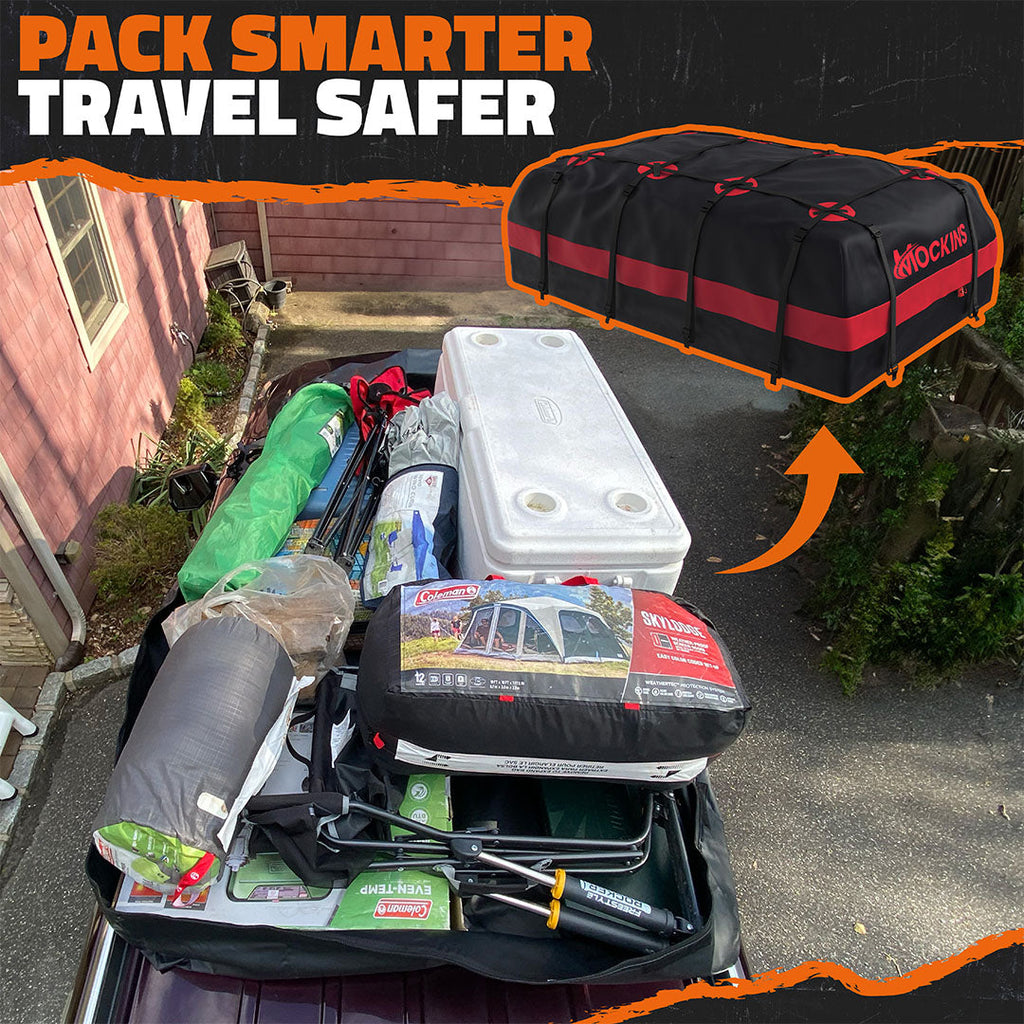 45 Cu Ft. Red Waterproof Roof Cargo Bag (75"x 48"x 22")