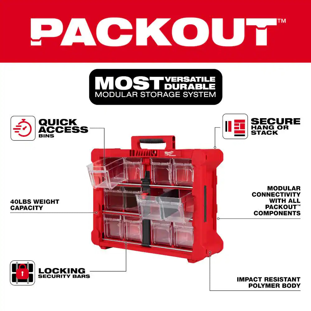 PACKOUT 10 Compartment Tilt Bin Organizer