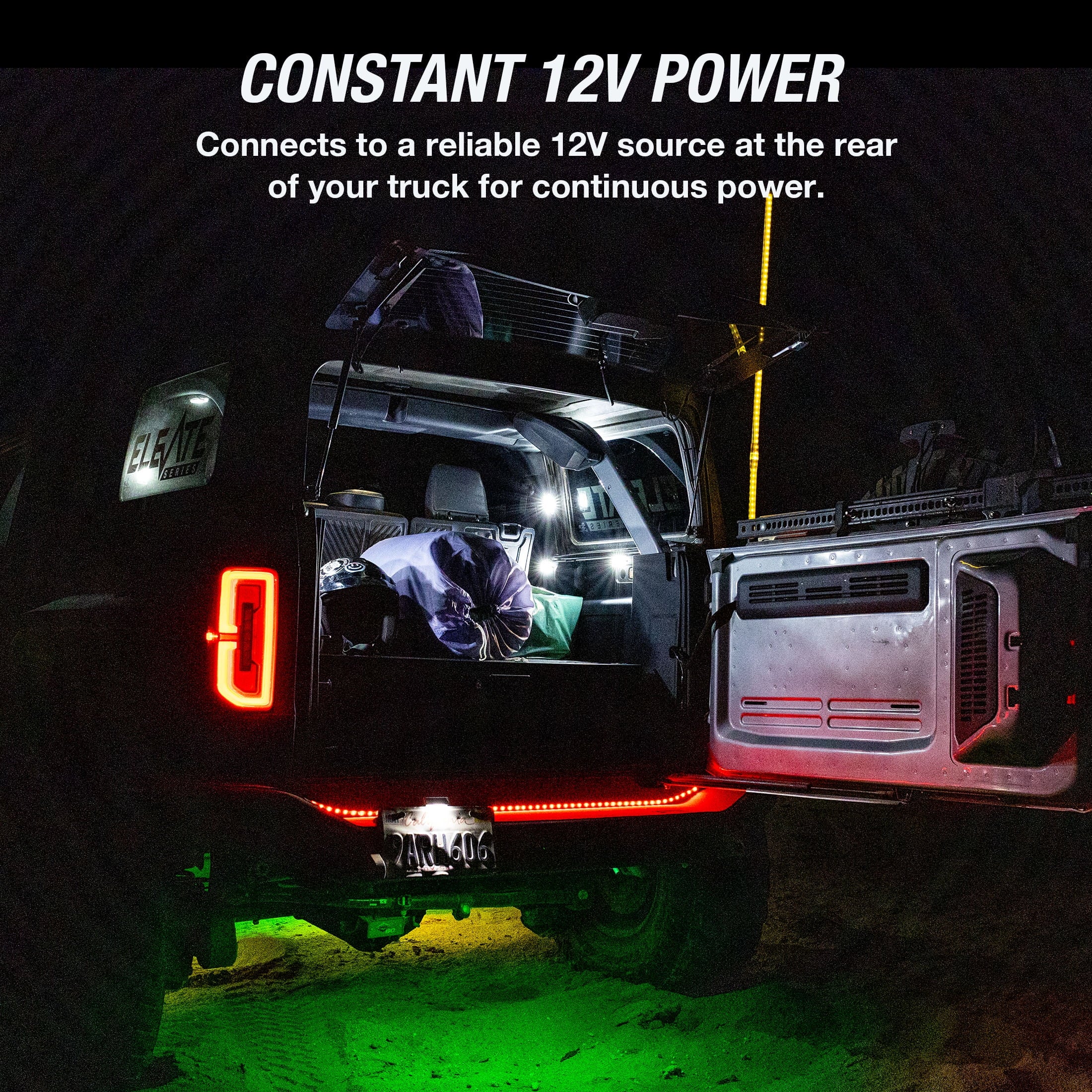- Truck Bed LED Lighting Kit - Bright White, IP65, 3M Adhesive, 8 Lights