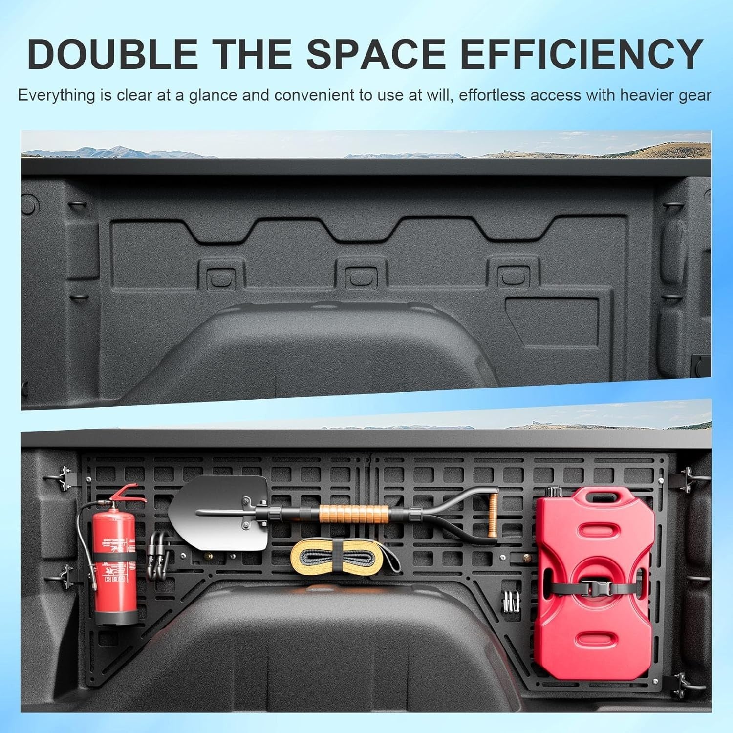 5.8FT Side Bed Molle Panel Compatible with 19-25 Silverado GMC Sierra Truck P...