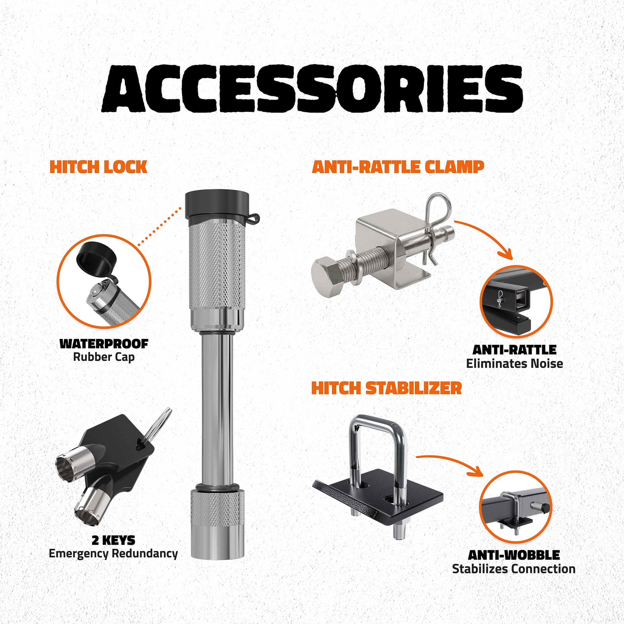 500 LBS Capacity Swing Away Hitch Adapter