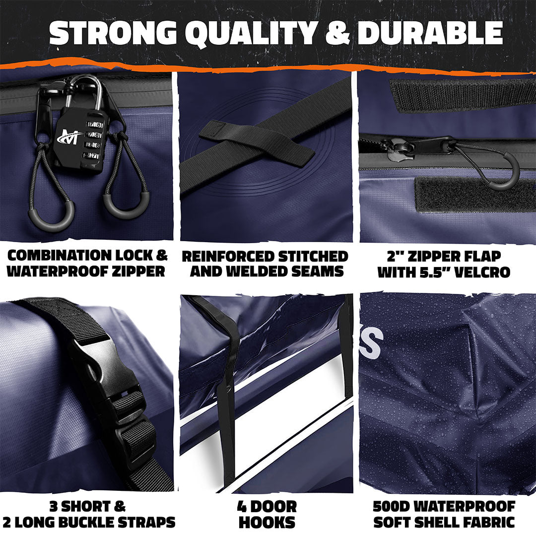 30 Cu Ft. Navy Blue Waterproof Roof Cargo Bag 60"x43"x20"