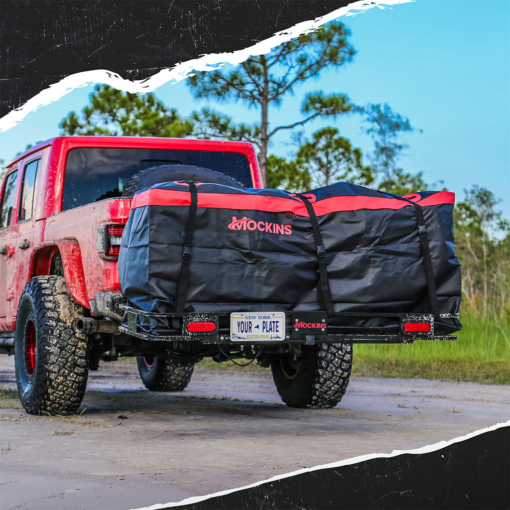 70"x30"x6" XL Hitch Carrier + Rear Lights & 40 Cu Ft Cargo Bag