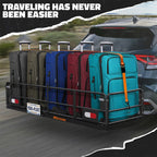 60"x24"x14" High Rail Hitch Carrier & 30 Cu Ft Cargo Bag