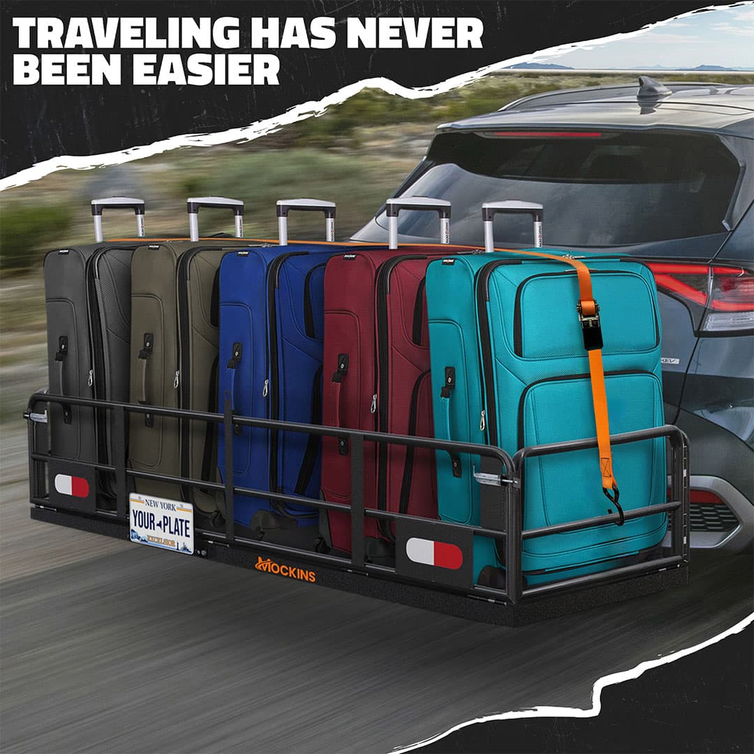 60"x24"x14" High Rail Hitch Carrier & 30 Cu Ft Cargo Bag