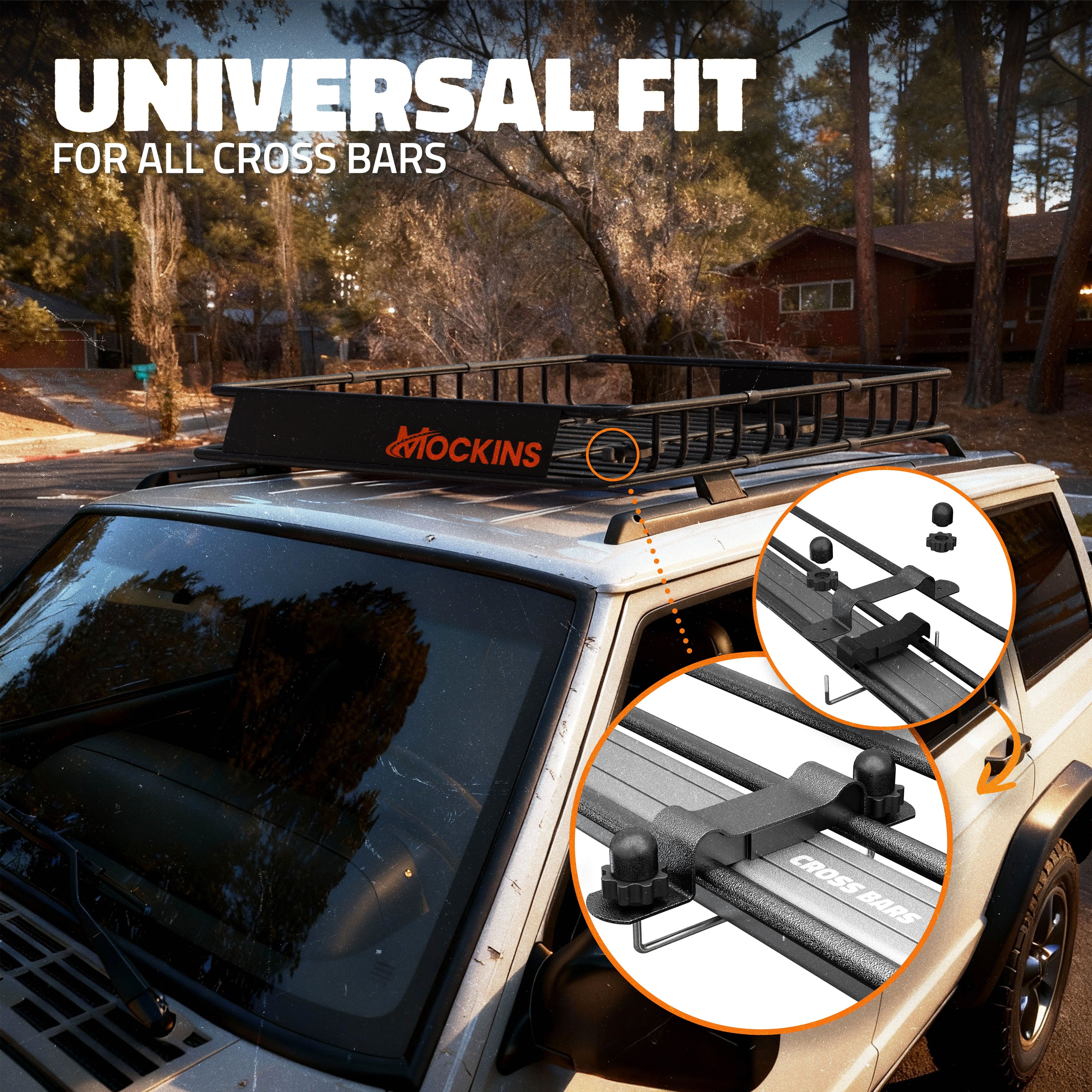50"x36"x4.5" Extendable Roof Carrier & 18 Cu Ft Orange Roof Bag