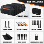 35 Cu Ft. Black Waterproof Roof Cargo Bag 60"x42"x24"
