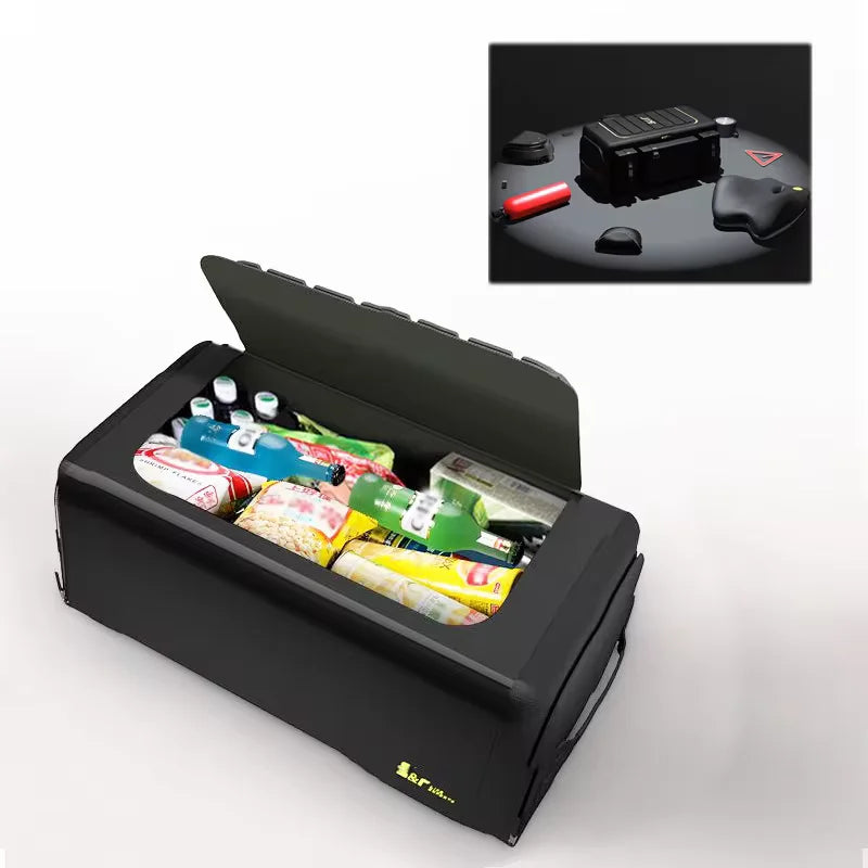 Universal Car Trunk Storage Organizer with Lid - 70L Oxford Cloth Folding Storage Box