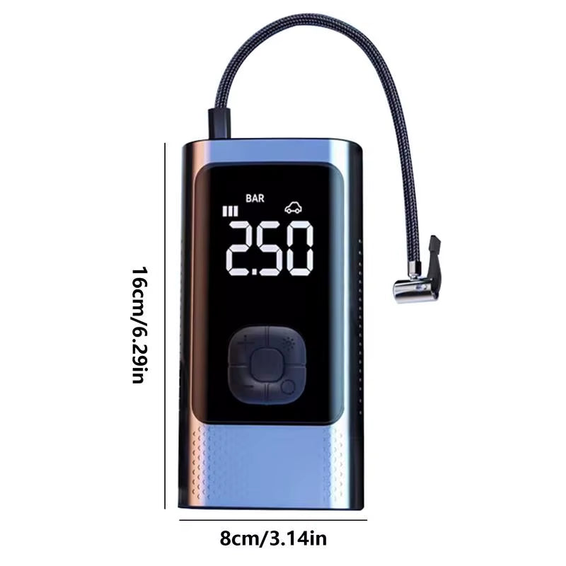 Multi-Function Inflatable Pump Cordless Air Pump for Car Tires Air Compressor for Cycle Tire Portable LCD Display Air Compressor