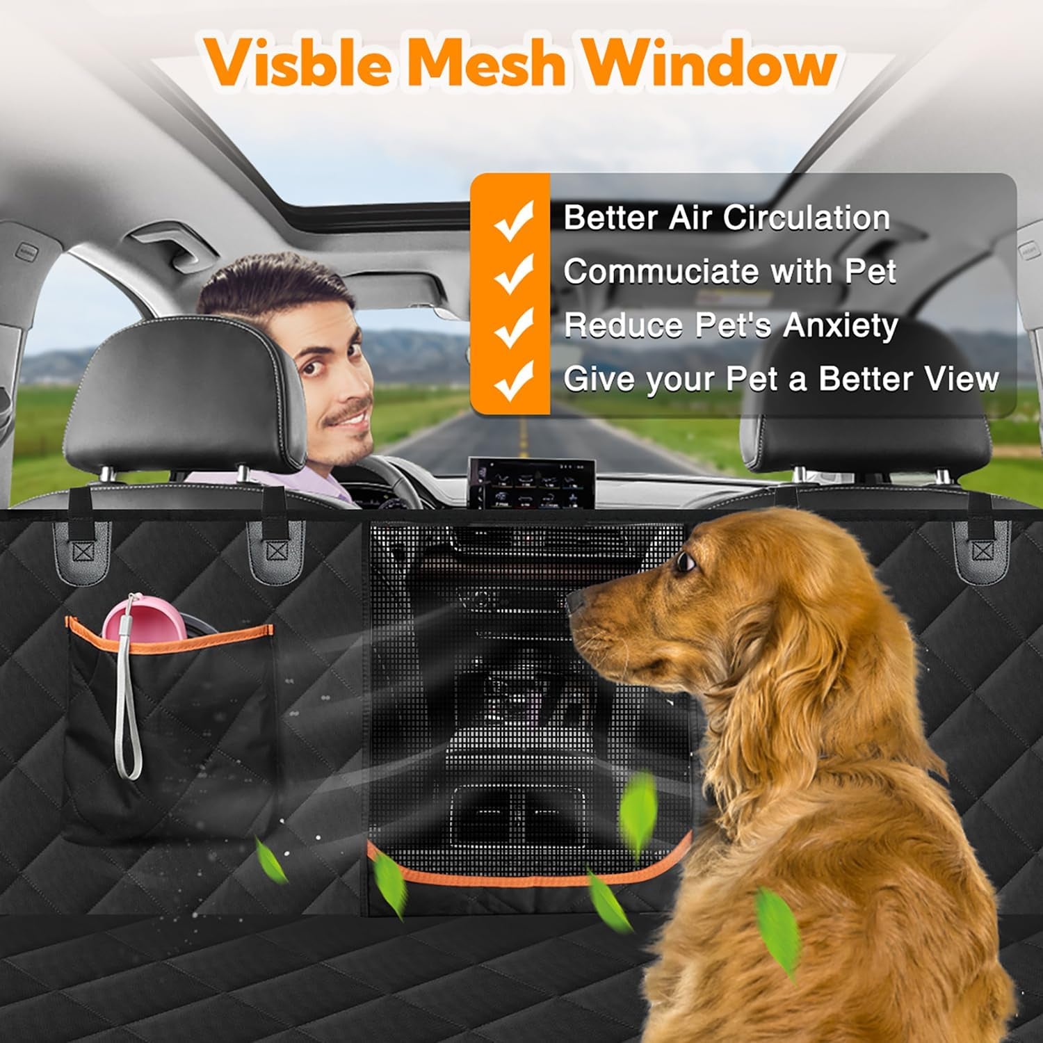 Canine Chauffeur's Ultimate Seat Shield: The Invincible Drool-Dampening Dog Hammock for Your Ride, Because Muddy Paws and Backseat Shenanigans Shouldn't Ruin Your Style!