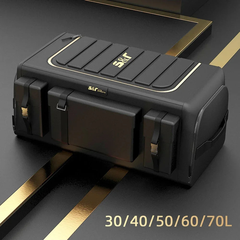 Car Trunk Storage Organizer with Lid Universal Car Trunk Organizer 70L Storage Box Oxford Cloth Folding Organizador