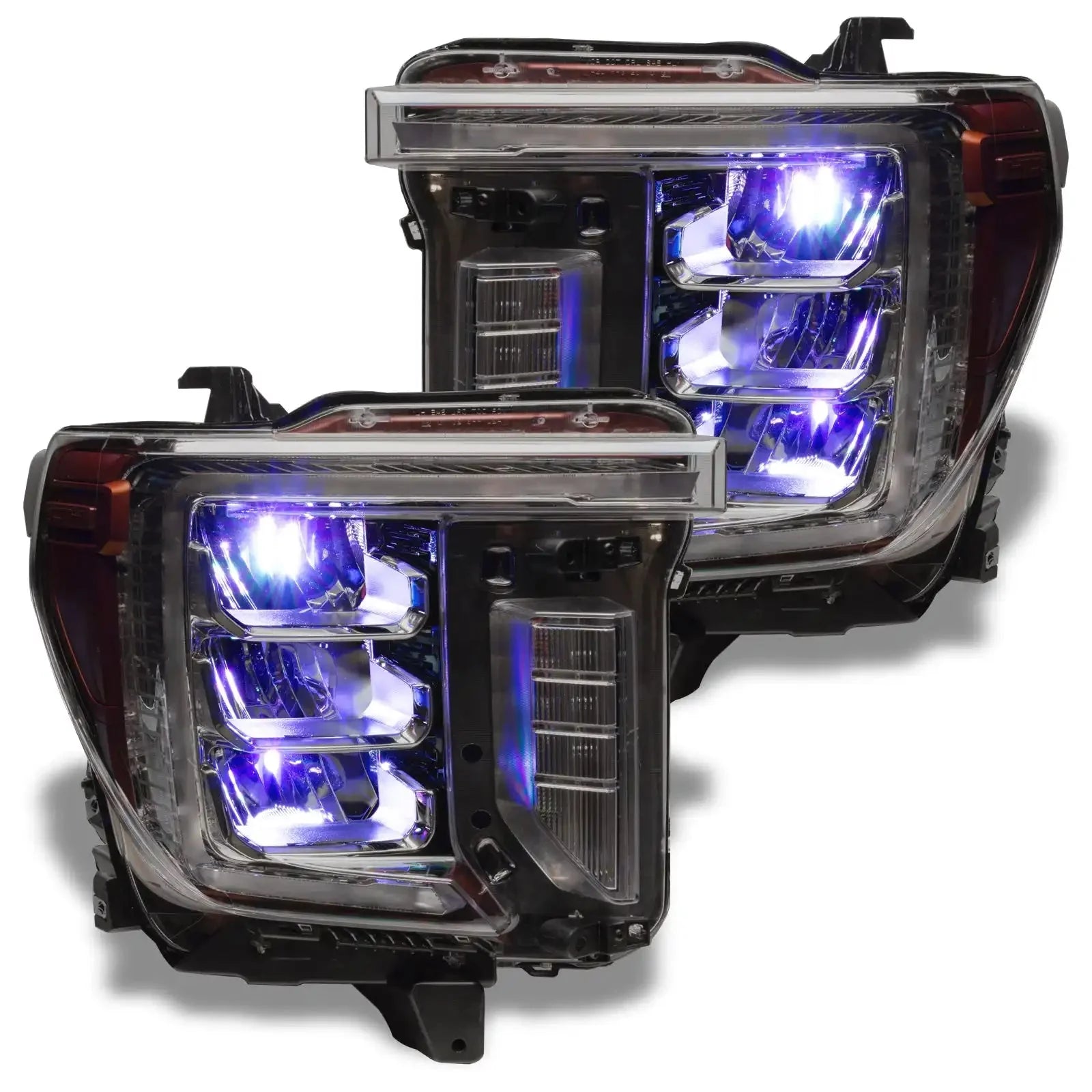 ORACLE Lighting 2020-2023 GMC Sierra 2500/3500 ColorSHIFT RGB Demon Eye Headlight Upgrade