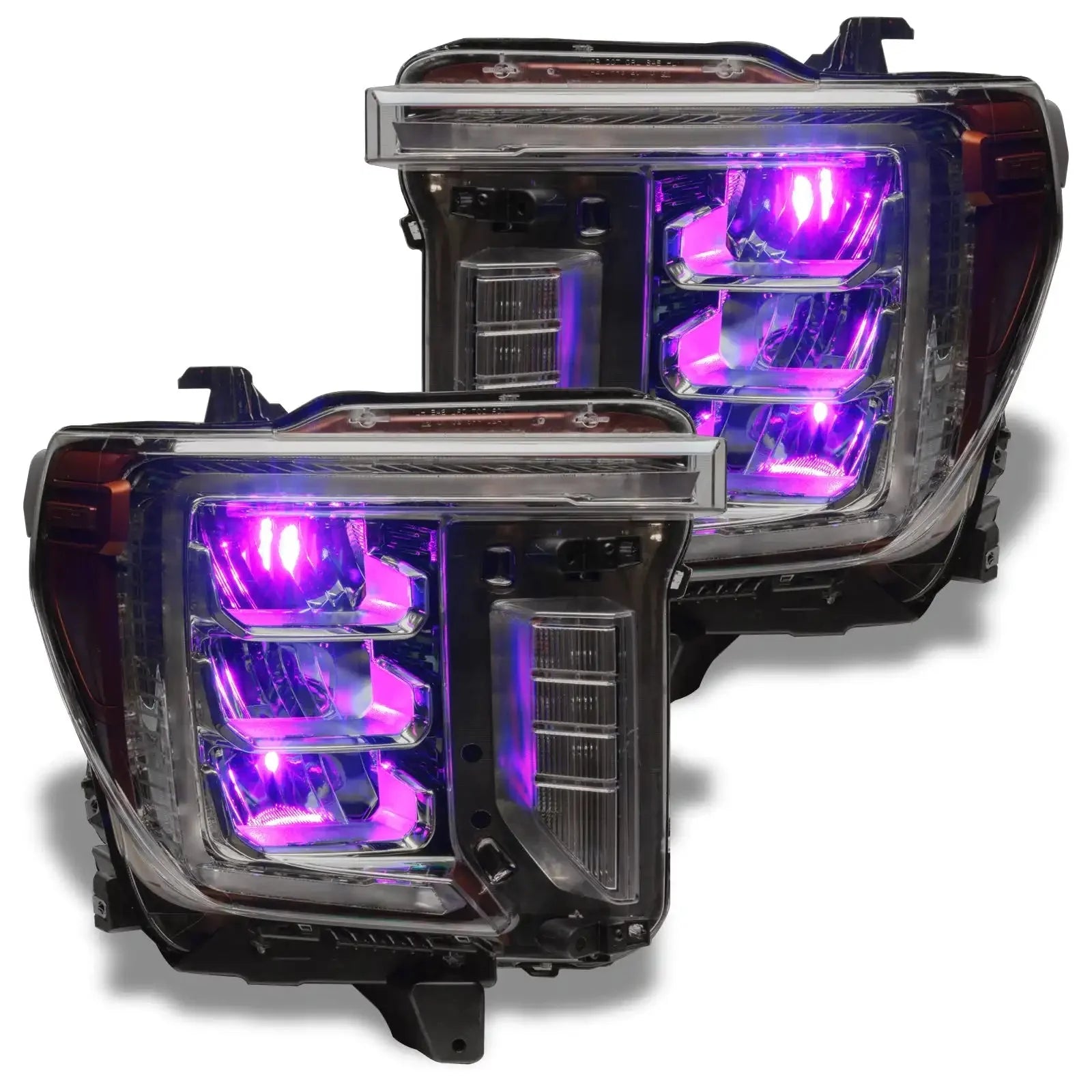 ORACLE Lighting 2020-2023 GMC Sierra 2500/3500 ColorSHIFT RGB Demon Eye Headlight Upgrade
