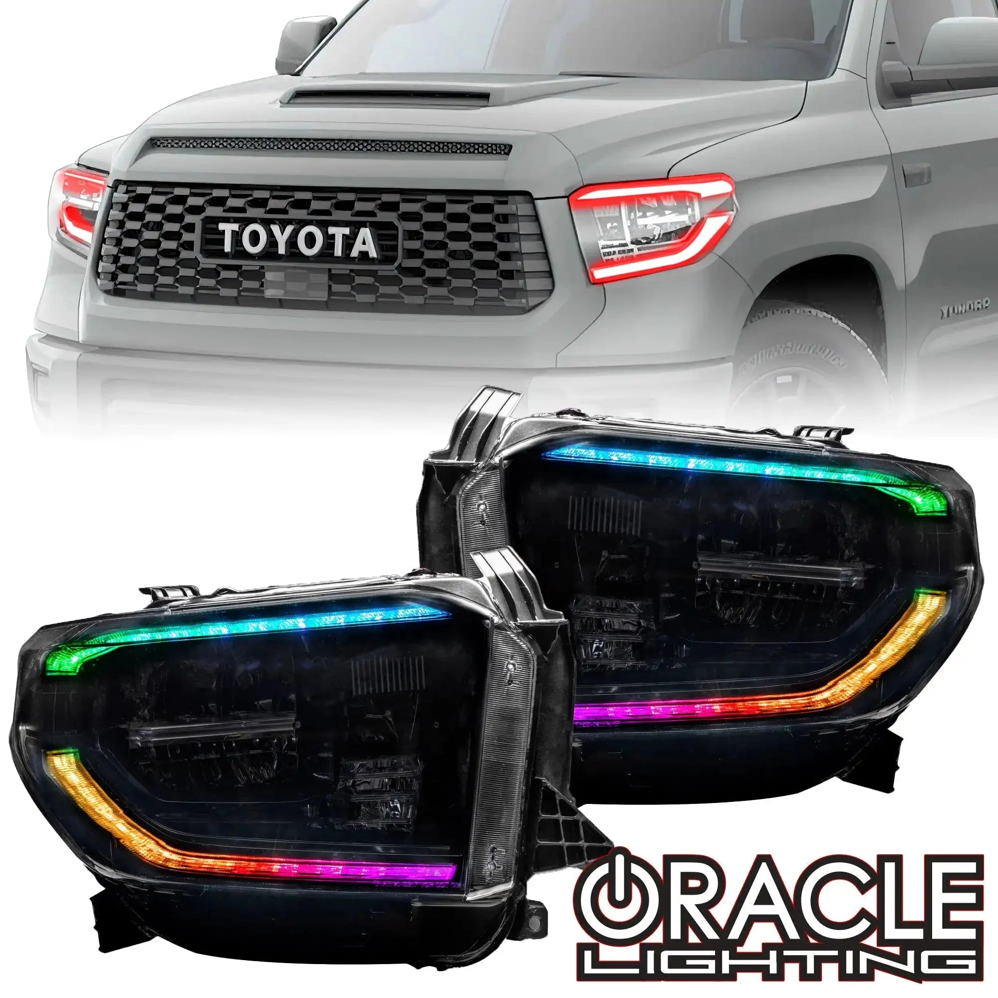 ORACLE Lighting 2018-2021 Toyota Tundra Dynamic ColorSHIFT® Headlight DRL Upgrade Kit | Part# 1461-332