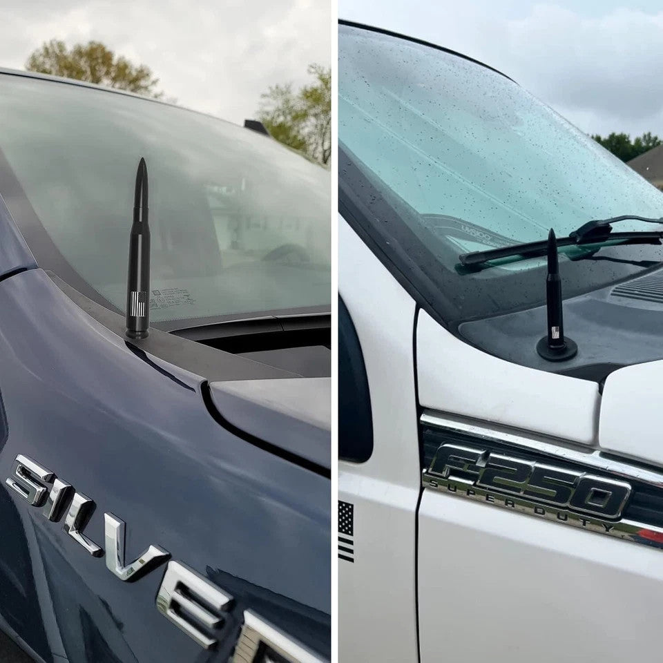USA FLAG BULLET ANTENNA 50 CAL