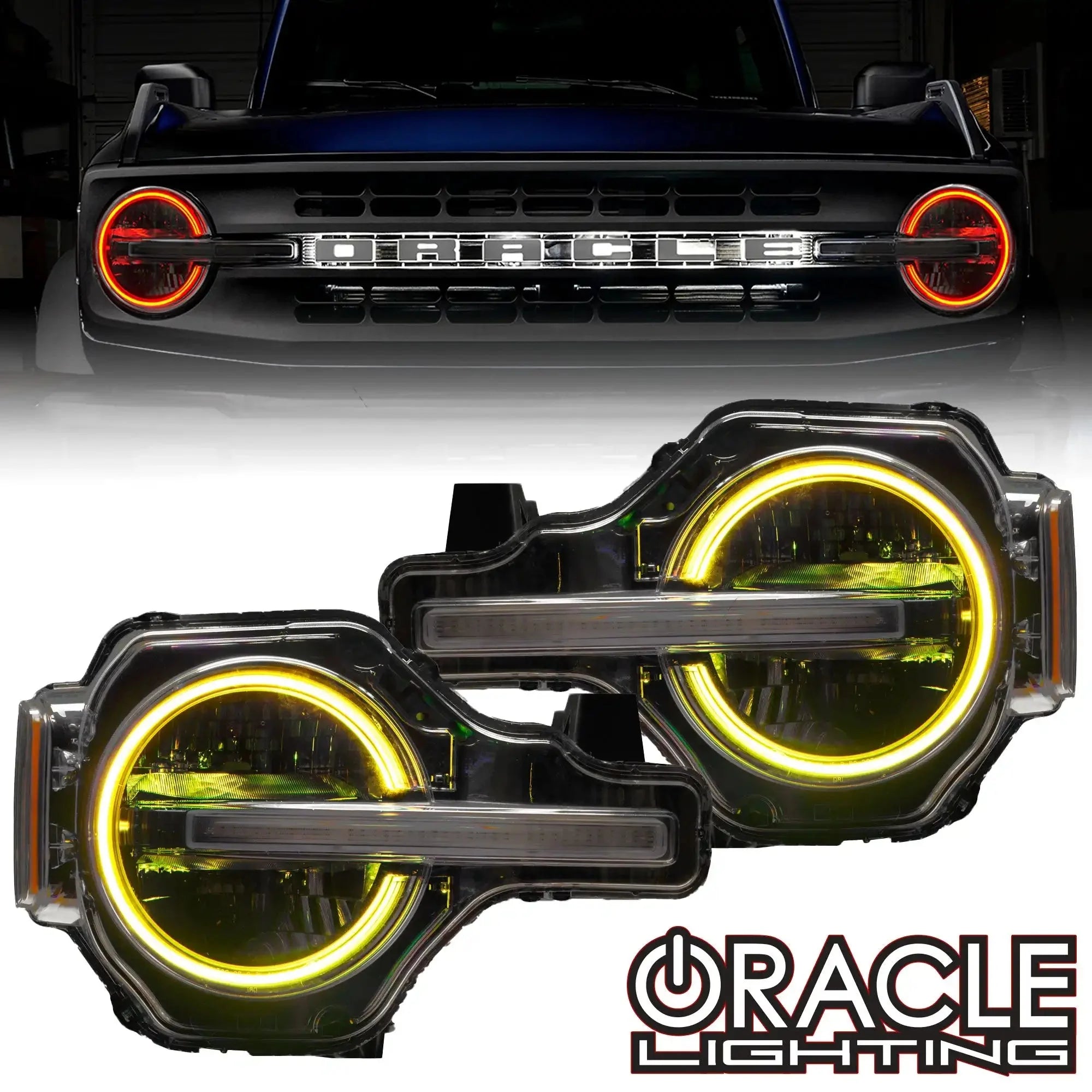 ORACLE Lighting 2021-2025 Ford Bronco ColorSHIFT RGB+W Headlight Halo Upgrade Kit