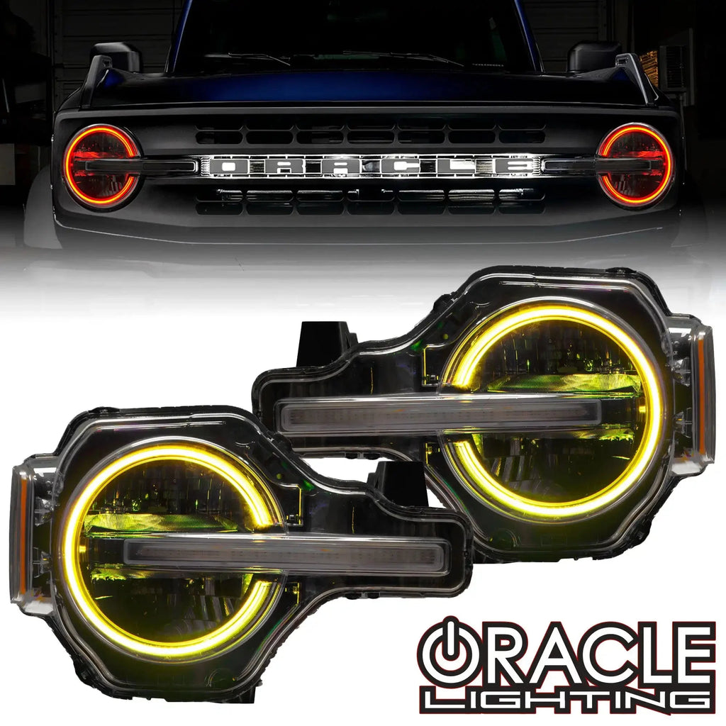 ORACLE Lighting 2021-2025 Ford Bronco ColorSHIFT RGB+W Headlight Halo Upgrade Kit