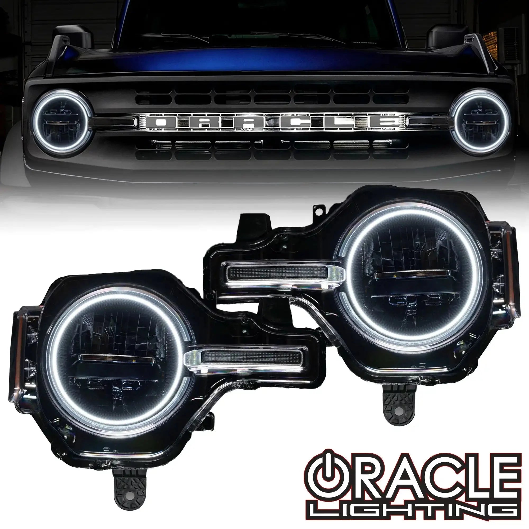 ORACLE Lighting 2021-2025 Ford Bronco LED Headlight Halo Kit - Base Headlights