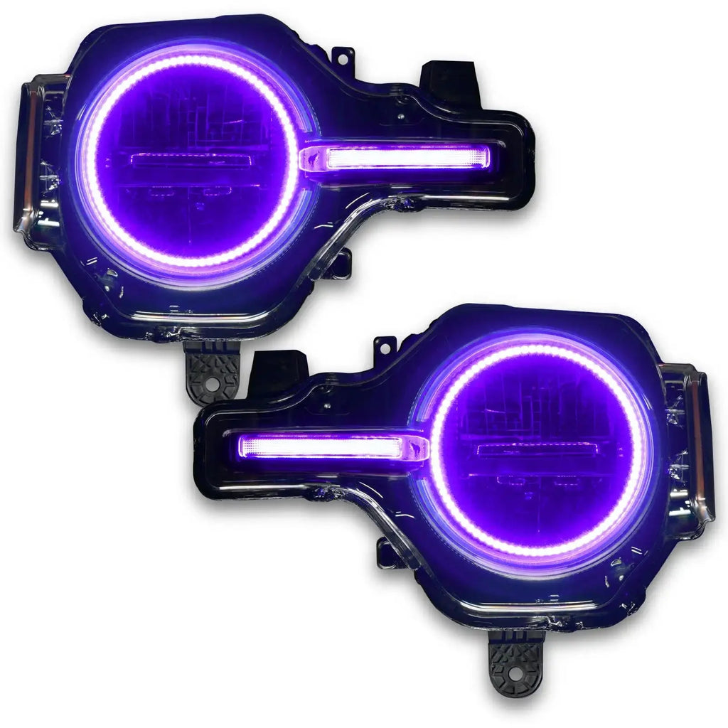 ORACLE Lighting 2021-2025 Ford Bronco ColorSHIFT Headlight Halo Kit w/DRL Bar - Base Headlights