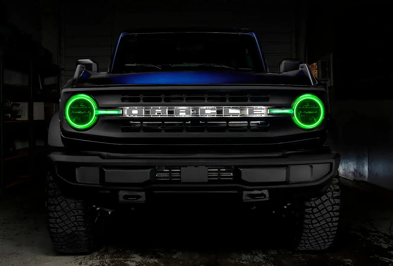 ORACLE Lighting 2021-2025 Ford Bronco ColorSHIFT Headlight Halo Kit w/DRL Bar - Base Headlights
