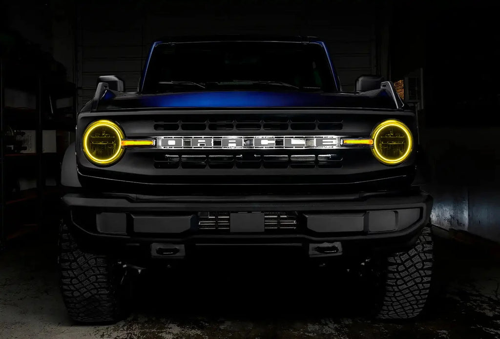 ORACLE Lighting 2021-2025 Ford Bronco ColorSHIFT Headlight Halo Kit w/DRL Bar - Base Headlights