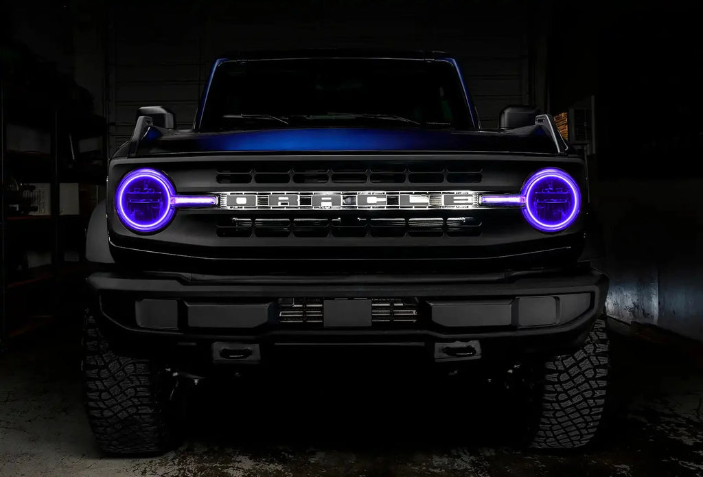 ORACLE Lighting 2021-2025 Ford Bronco ColorSHIFT Headlight Halo Kit w/DRL Bar - Base Headlights