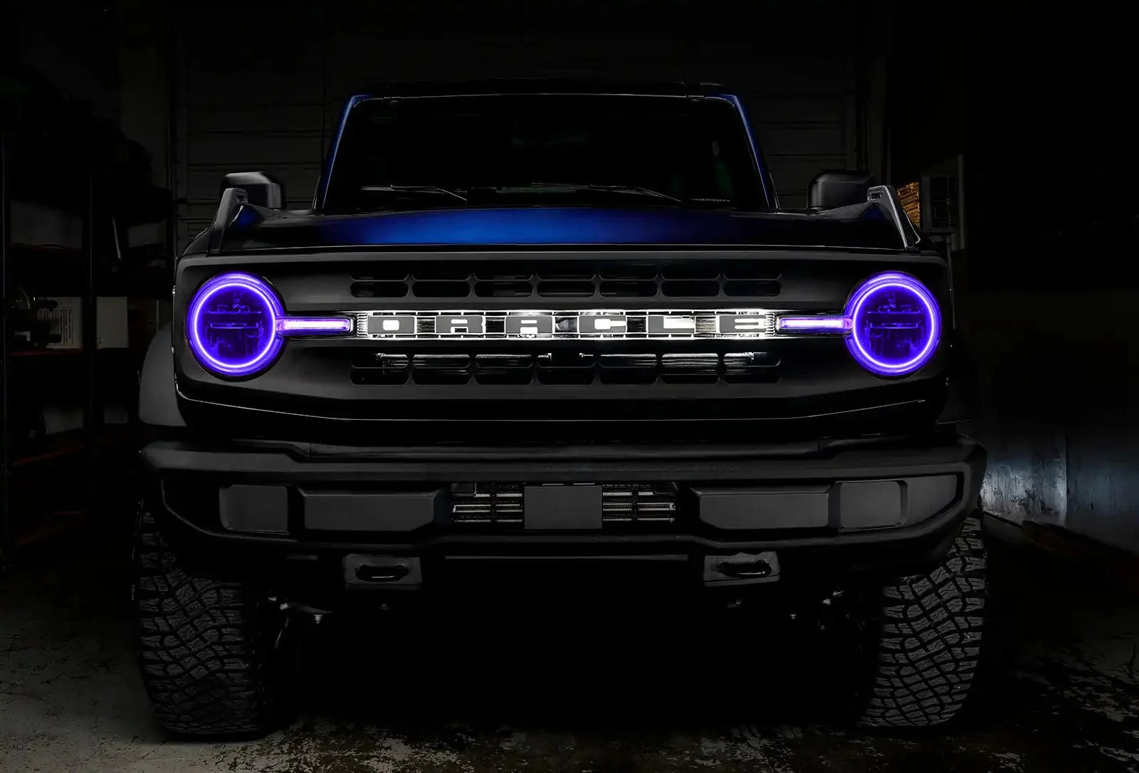 ORACLE Lighting 2021-2025 Ford Bronco ColorSHIFT Headlight Halo Kit w/DRL Bar - Base Headlights