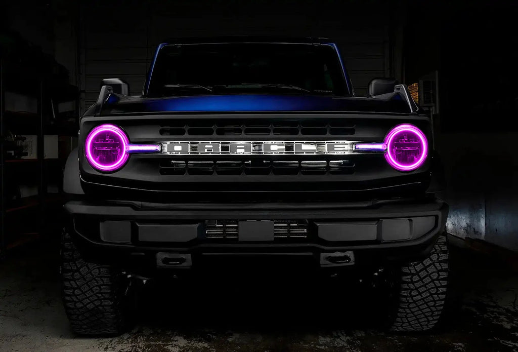 ORACLE Lighting 2021-2025 Ford Bronco ColorSHIFT Headlight Halo Kit w/DRL Bar - Base Headlights