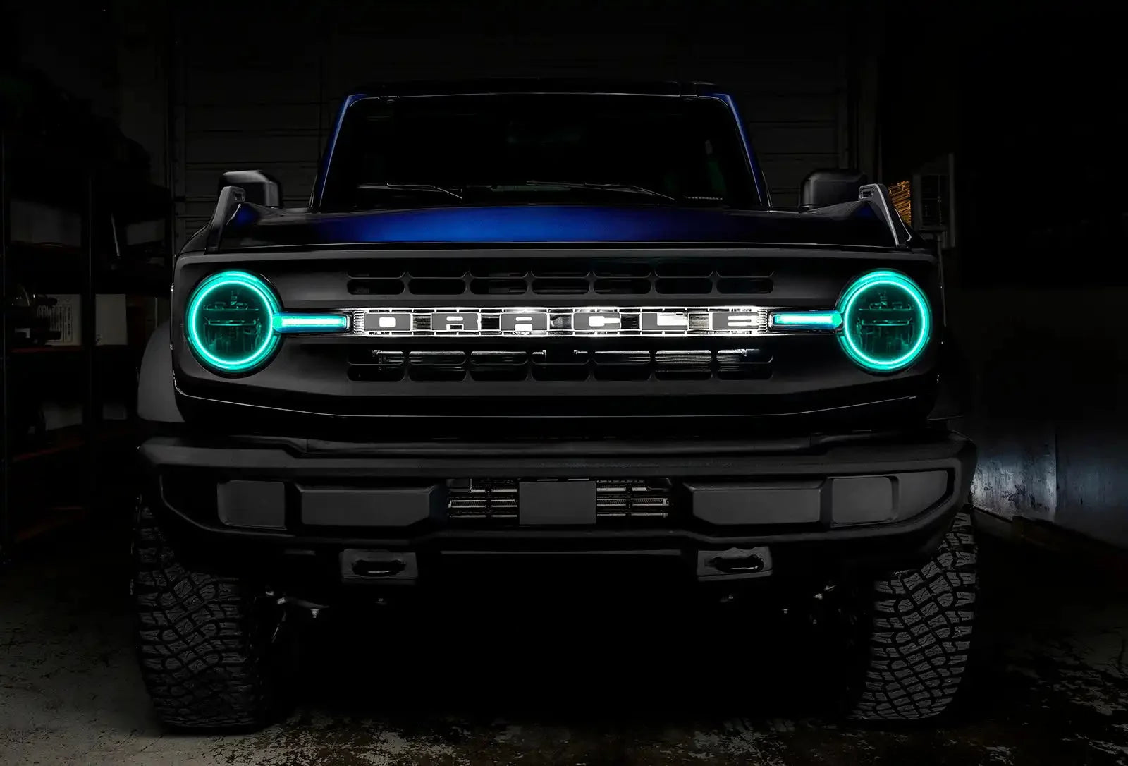 ORACLE Lighting 2021-2025 Ford Bronco ColorSHIFT Headlight Halo Kit w/DRL Bar - Base Headlights