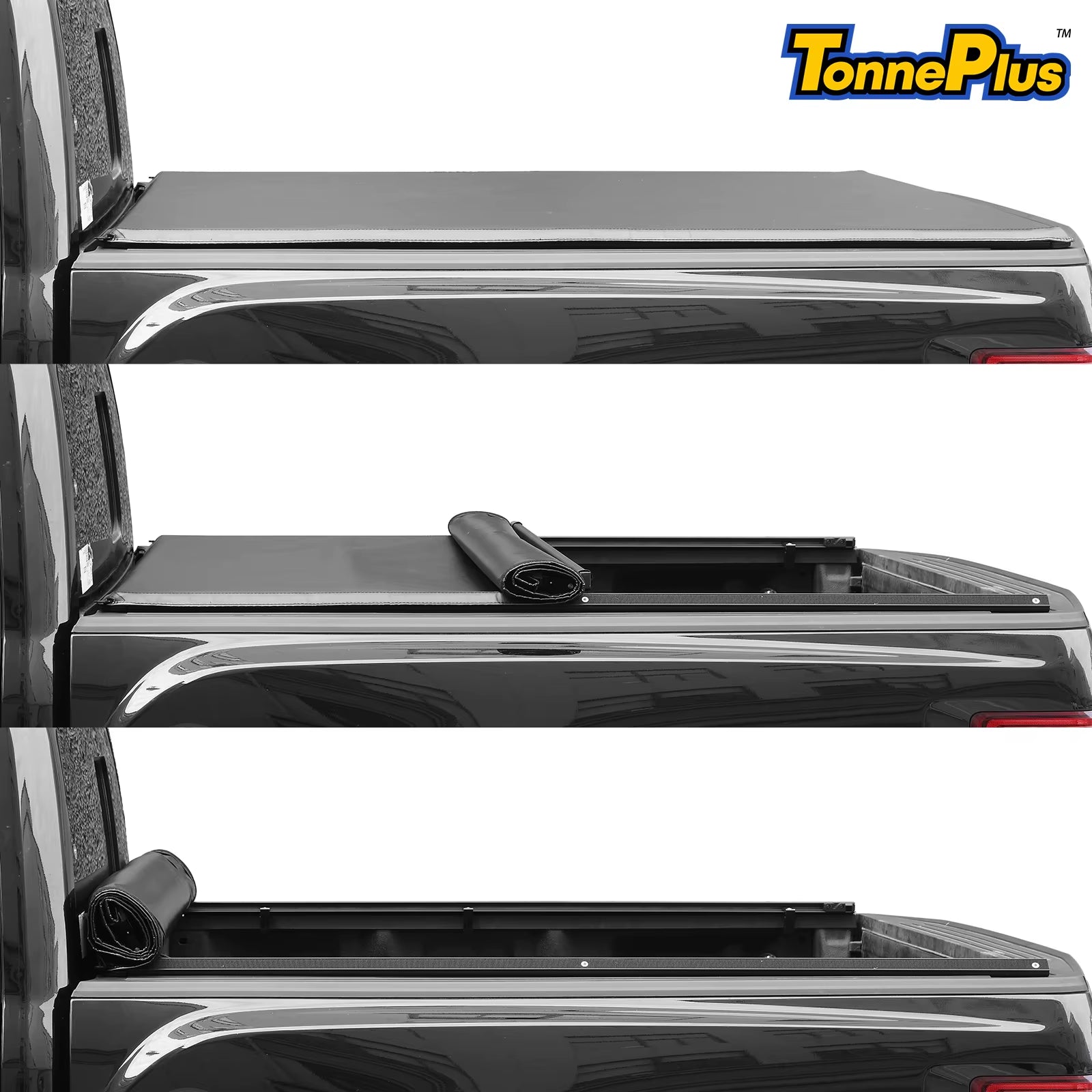 Tonneplus Soft Roll-Up Tonneau Cover Truck Bed Cover for 2004-2014 F150 & 2006-2014 Mark LT 5.5FT Bed ; Lightning 5.5' (67") Bed