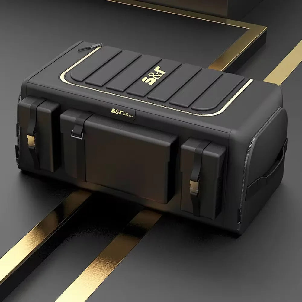 Universal Car Trunk Storage Organizer with Lid - 70L Oxford Cloth Folding Storage Box
