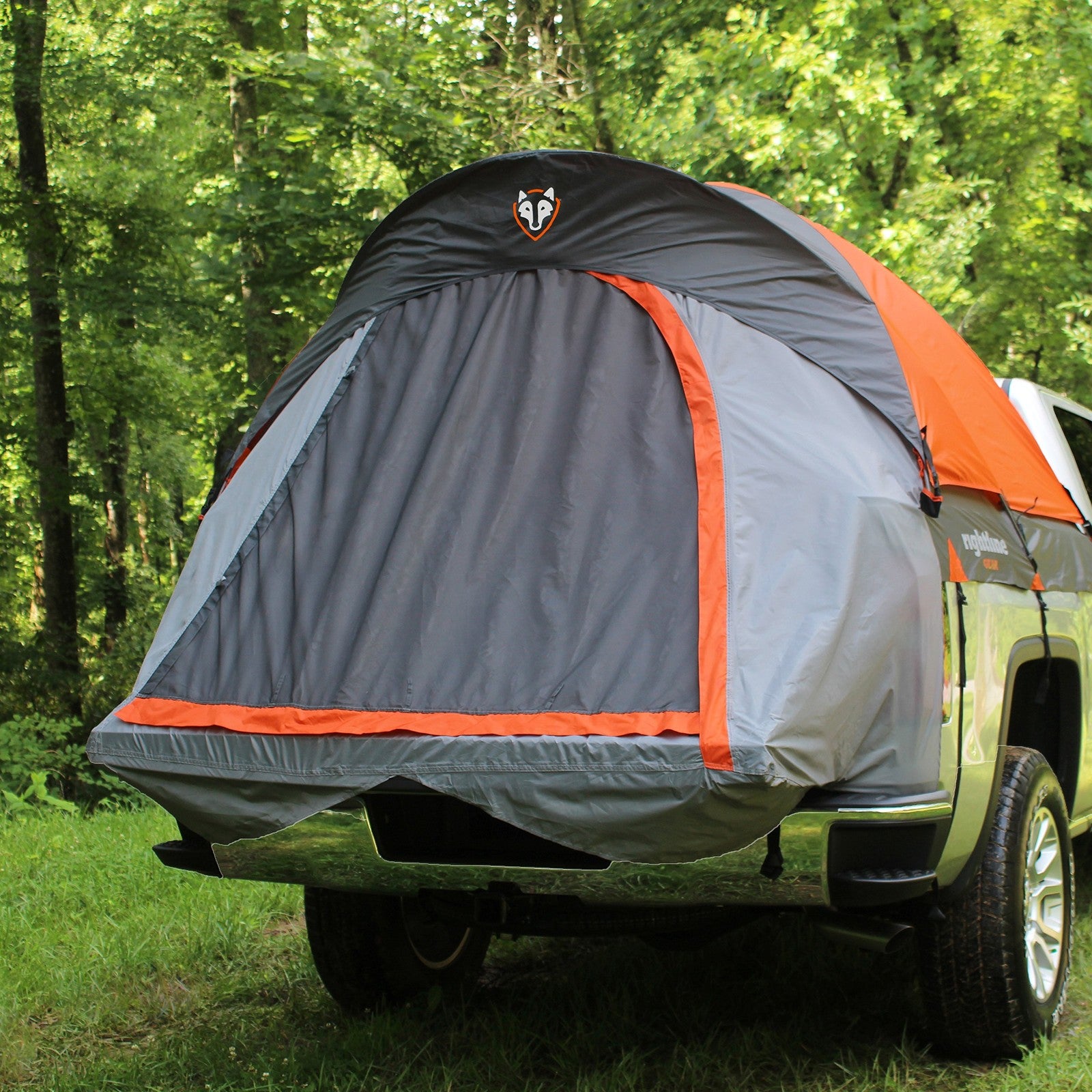 5 Foot Gray Truck Bed Camping Tent Waterproof Floorless Sleeps 2 Setup Easy