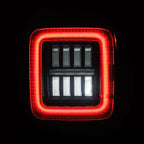 AlphaRex 18-25 Jeep Wrangler JL NOVA-Series Prismatic LED Tail Lights Alpha-Black