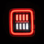 AlphaRex 18-25 Jeep Wrangler JL NOVA-Series Prismatic LED Tail Lights Alpha-Black