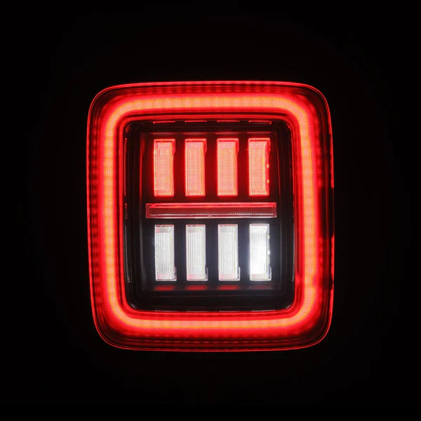 AlphaRex 18-25 Jeep Wrangler JL NOVA-Series Prismatic LED Tail Lights Alpha-Black