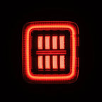 AlphaRex 18-25 Jeep Wrangler JL NOVA-Series Prismatic LED Tail Lights Alpha-Black